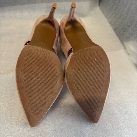 Charlotte Russe Heels Pointy Lace-up Stiletto Mauve Dusty Pink Size 10M - Picture 6 of 12